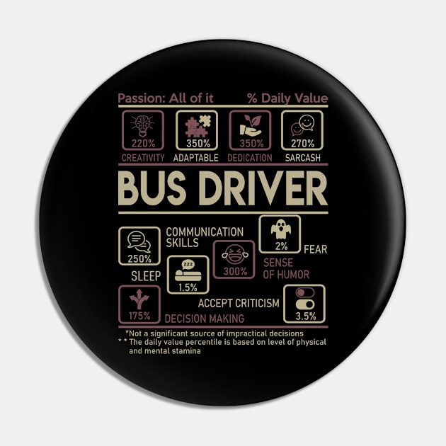 Bus Driver T Shirt - Multitasking Daily Value Gift Item Tee Pin by candicekeely6155