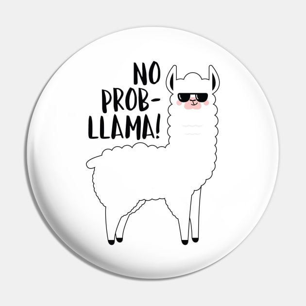 No Probllama Pin by LuckyFoxDesigns