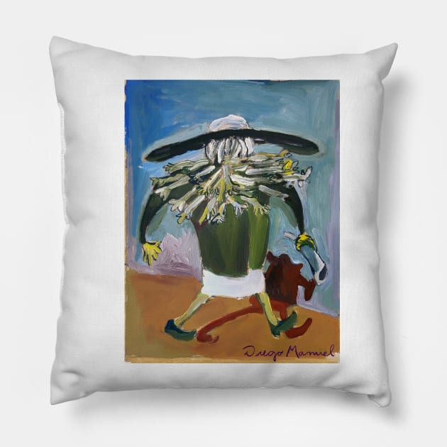 Star of conceptual art 2, people from the neighborhood Pillow by diegomanuel