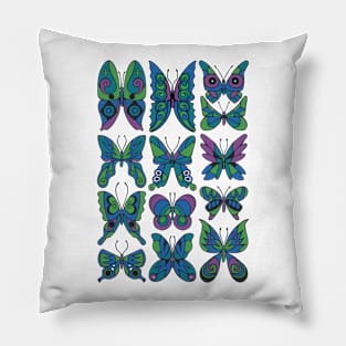 Retro Inspired Butterfly Pattern Pillow