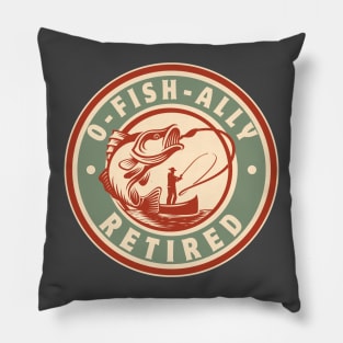 Fisherman Retirement Fishing O-Fish-Ally Retired 2024 Gift Shirt Pillow