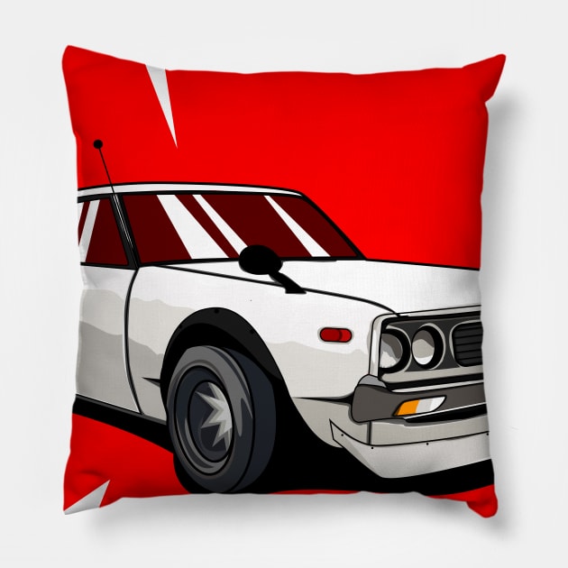 Muscle Car Pillow by White Name