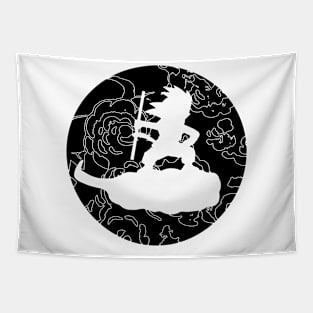 Goku silhouette inspired Tapestry