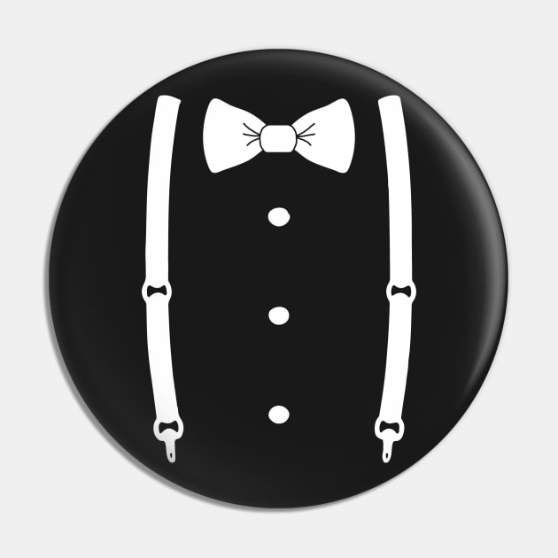 Bow Tie & Slacks (White tie) Pin by Abili-Tees