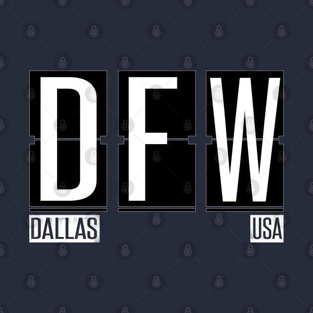 DFW- Dallas Ft. Worth TX Airport Code Souvenir or Gift Shirt by HopeandHobby