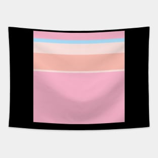 A prime composition of Fresh Air, Cornflower Blue, Baby Pink, Very Light Pink and Pale Rose stripes. - Sociable Stripes Tapestry