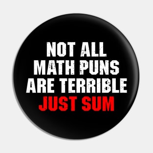 Not All Math Puns Are Terrible Just Sum Pin