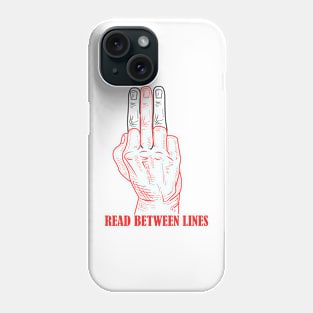 between lines (black) Phone Case