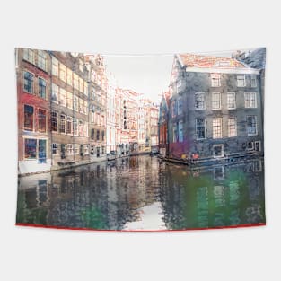 A Glimpse Of City Life Tapestry