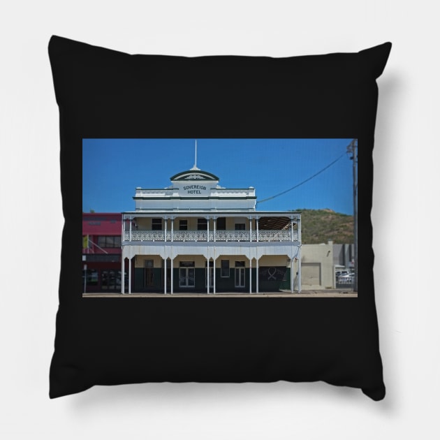 Sovereign Hotel - Townsville Pillow by pops