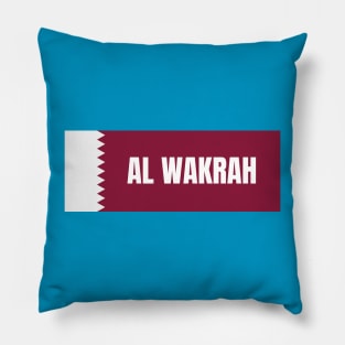 Al Wakrah City in Qatar Flag Pillow