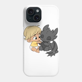 Best friend forever, baby dragon Toothless, baby boy with dragon, my first birthday Phone Case