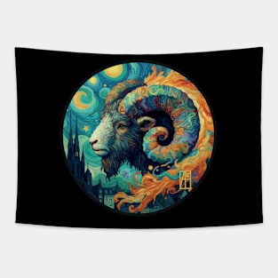 ZODIAC Aries - Astrological ARIRS - ARIRS - ZODIAC sign - Van Gogh style - 16 Tapestry