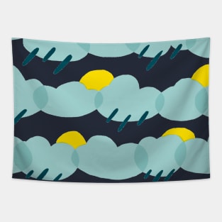 Clouds and Sun Pattern Tapestry