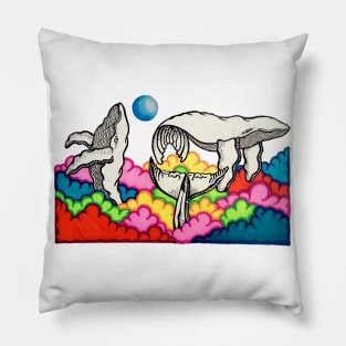 Cloudy Whales Pillow