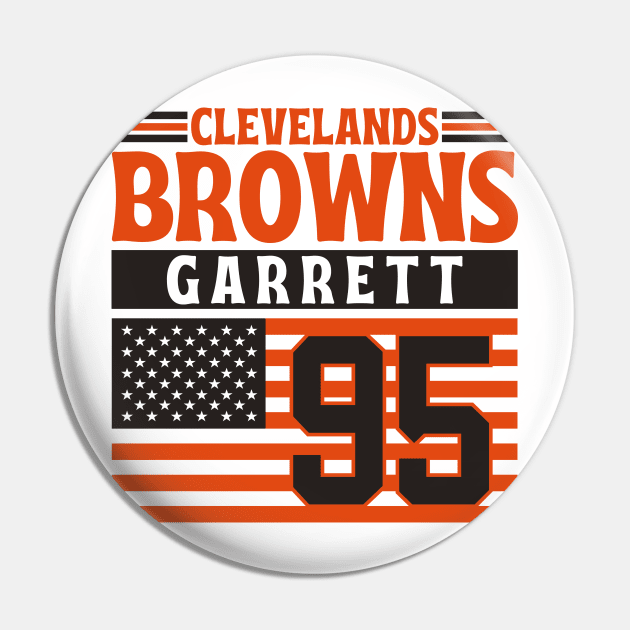 Cleveland Browns Garrett 95 American Flag Football Pin by Astronaut.co