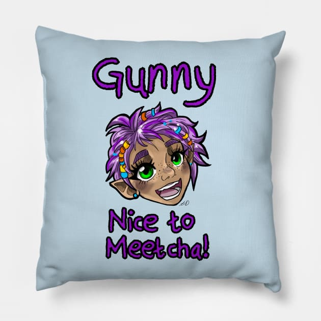 Gunny Glitterblaster Pillow by Shocking Gasp Official Store