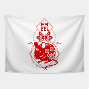 Chinese, Zodiac, Rat, Astrology, Star sign Tapestry