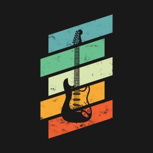 Vintage Style S-Style Electric Guitar Retro Colors T-Shirt