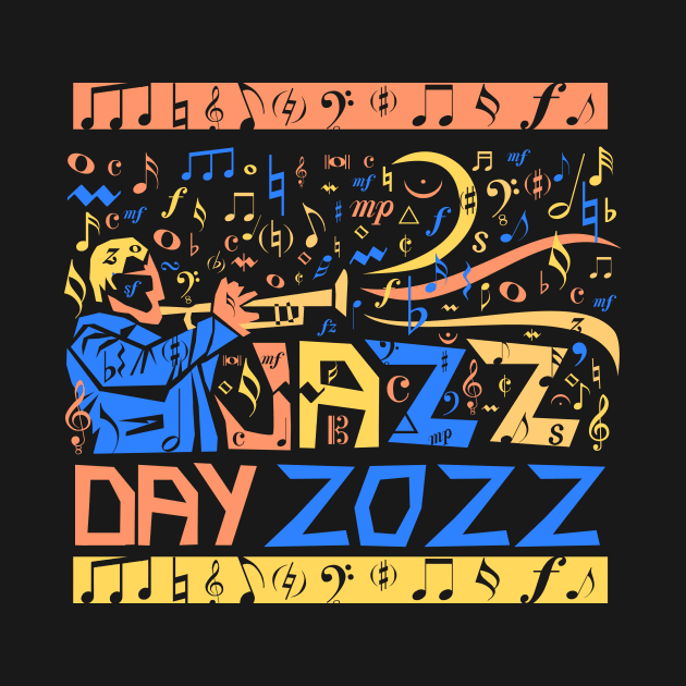 Funny Jazz Day 2022 Trumpet Player by jazzworldquest