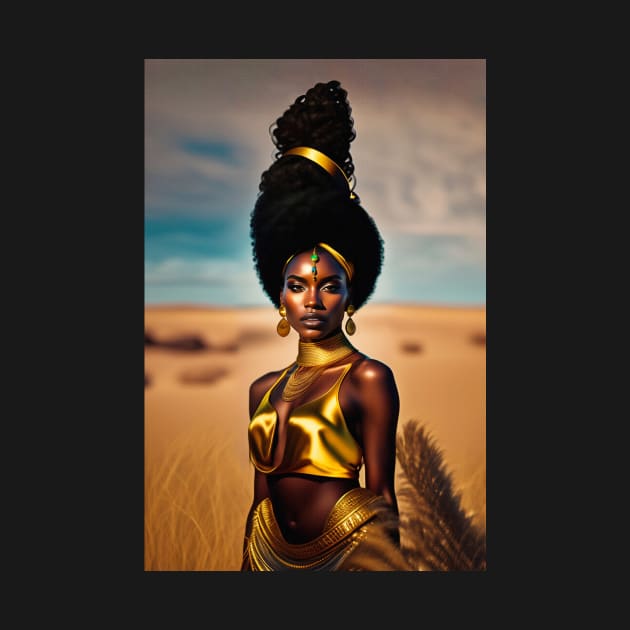 Golden tribal queen 1 by YamyMorrell