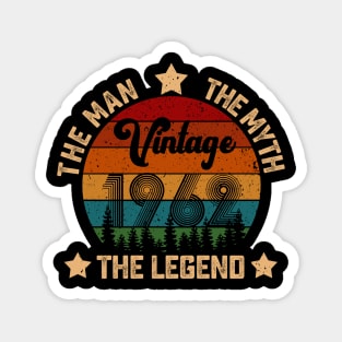 Father's Day Shirt Vintage 1962 The Men Myth Legend 58th Birthday Gift Magnet