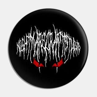 NightmareCraftStudio Black Metal Logo (White) Pin