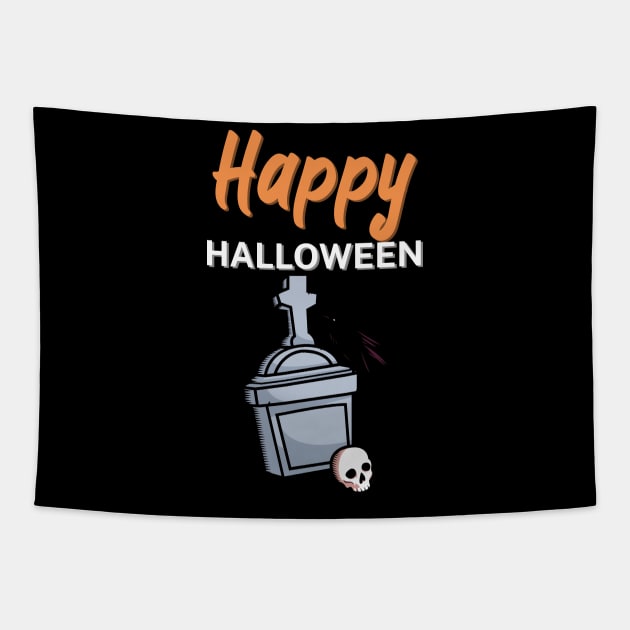 Happy halloween Tapestry by maxcode