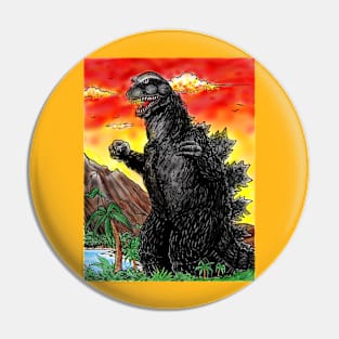 Monster Island Sunset Pin