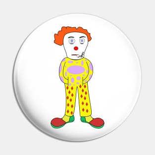 Tired clown Pin