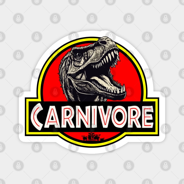 Jurassic T-Rex Dinosaur Carnivore Magnet by Uncle Chris Designs