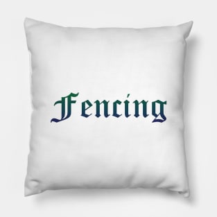 Fencing Gradient Text Pillow