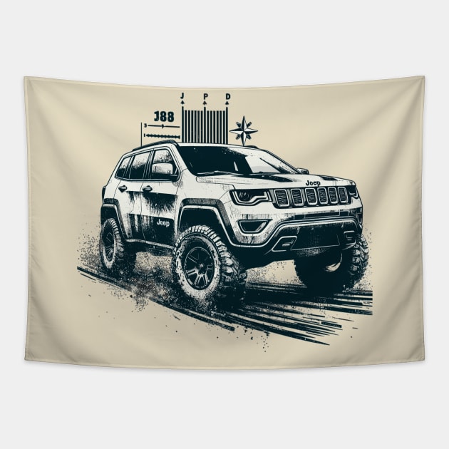 Jeep Compass Tapestry by Vehicles-Art