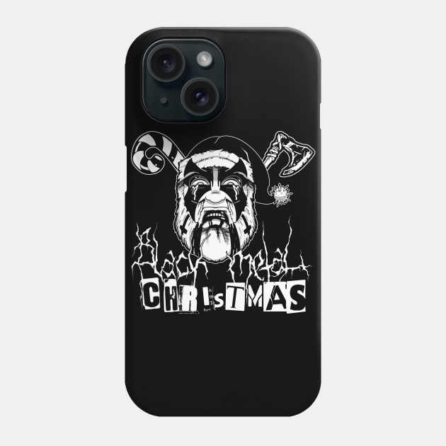 Black Metal Christmas Phone Case by GodsBurden