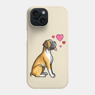 Boxer love (fawn) Phone Case