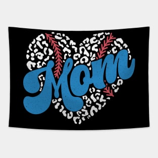 Baseball Mom Heart Shape Tapestry