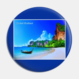 Phuket Thailand Bay Vintage Travel and Tourism Advertising Print Pin