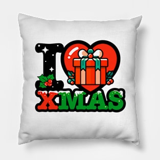 I heart christmas present xmas Pillow