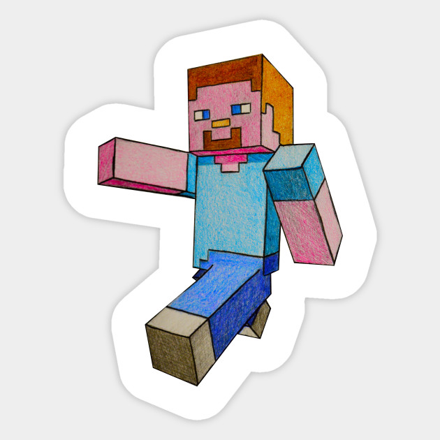Minecraft Steve Minecraft Autocollant Teepublic Fr