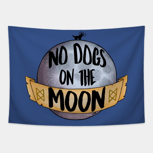 No Dogs on the Moon Tapestry by Alexa Martin