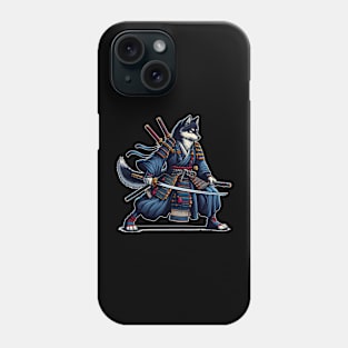 samurai wolf Phone Case