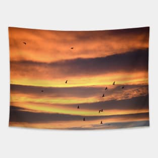 Clouds at sunset Tapestry