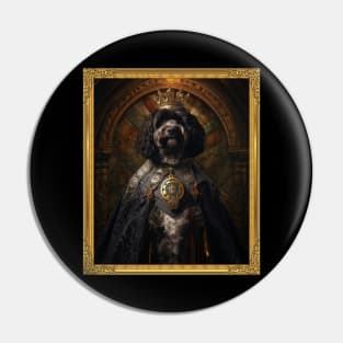 Stately Portuguese Water Dog - Medieval Portuguese King (Framed) Pin