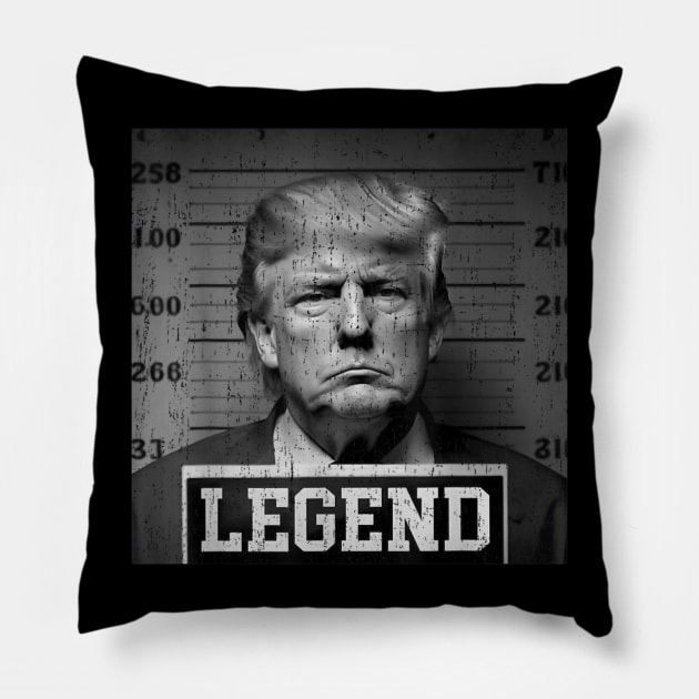 Trump Mugshot 2024 President Pillow by Bearlyguyart