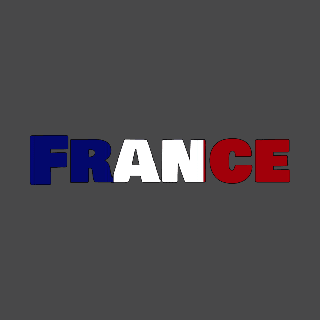 France Flag Logo Text by ElevenGraphics