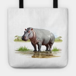 River Hippopotamus Tote