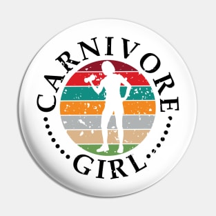 CARNIVORE GIRL MEAT EATER STEAK LOVER CUTE FIT GYM WOMAN Pin