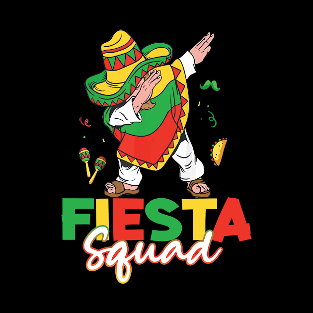 Fiesta Squad Dabbing Mexican Poncho Cinco de Mayo copy by inksplashcreations