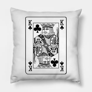 King of Clubs black version Pillow