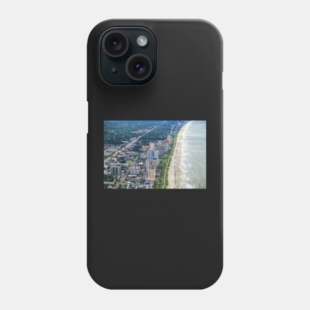 Aerial view of building, Myrtle beach Phone Case by Carlosr1946